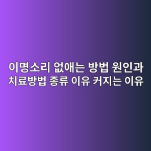 이명소리 없애는 방법 원인과 치료방법 종류 이유 커지는 이유 7 ec9db4ebaa85ec868ceba6ac ec9786ec95a0eb8a94 ebb0a9ebb295 ec9b90ec9db8eab3bc ecb998eba38cebb0a9ebb295 eca285eba598 ec9db4ec9ca0 ecbba4 1788133801